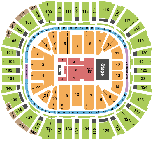 Delta Center Eric Church Seating Chart